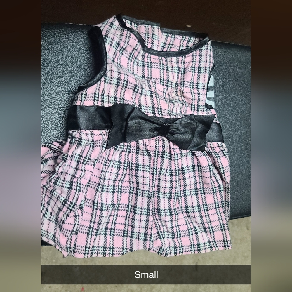 Small plaid dog dress